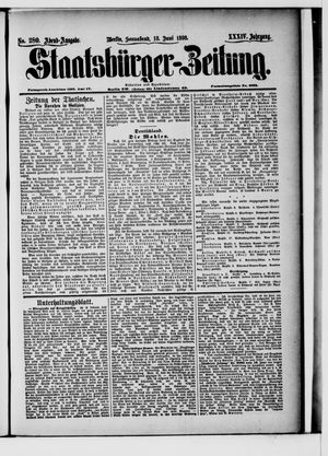 Staatsbürger-Zeitung on Jun 18, 1898