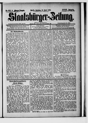Staatsbürger-Zeitung vom 19.06.1898