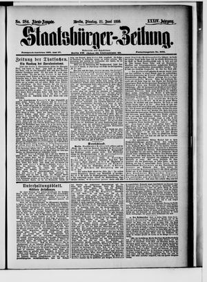 Staatsbürger-Zeitung on Jun 21, 1898