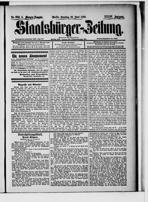 Staatsbürger-Zeitung on Jun 26, 1898