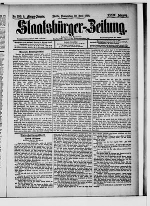 Staatsbürger-Zeitung vom 30.06.1898