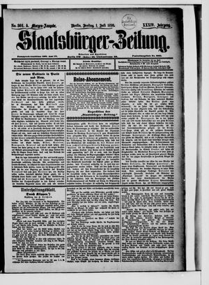 Staatsbürger-Zeitung vom 01.07.1898