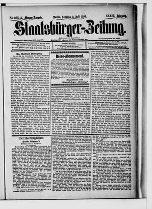 Staatsbürger-Zeitung vom 03.07.1898