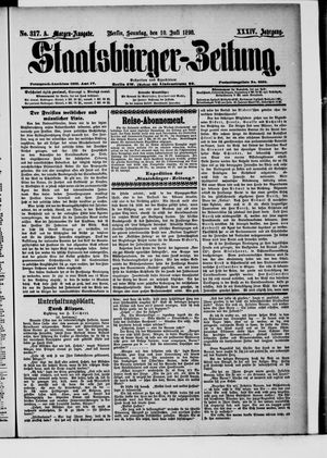 Staatsbürger-Zeitung vom 10.07.1898