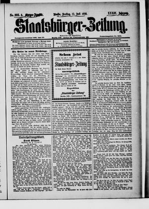 Staatsbürger-Zeitung vom 15.07.1898