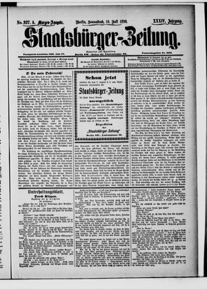 Staatsbürger-Zeitung vom 16.07.1898