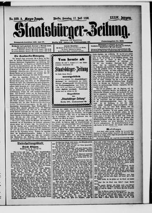 Staatsbürger-Zeitung on Jul 17, 1898