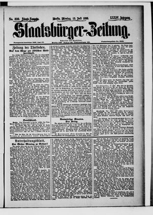 Staatsbürger-Zeitung vom 18.07.1898