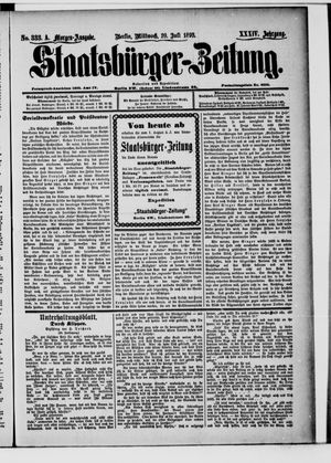 Staatsbürger-Zeitung on Jul 20, 1898