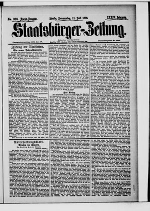 Staatsbürger-Zeitung vom 21.07.1898