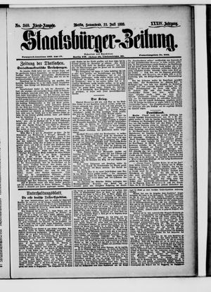 Staatsbürger-Zeitung vom 23.07.1898
