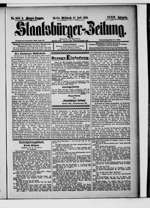 Staatsbürger-Zeitung vom 27.07.1898