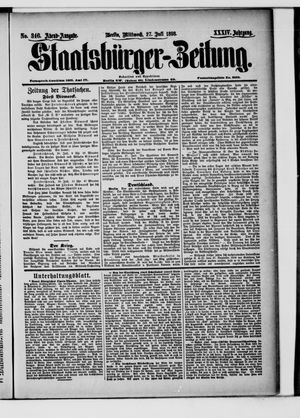 Staatsbürger-Zeitung vom 27.07.1898