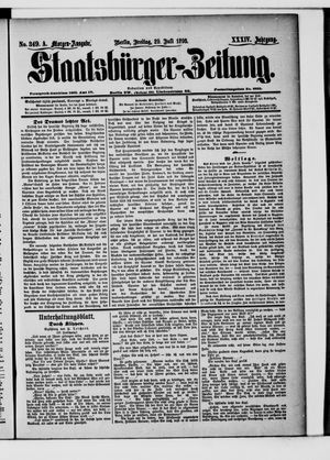 Staatsbürger-Zeitung vom 29.07.1898