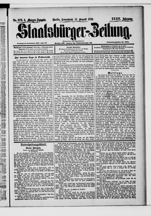 Staatsbürger-Zeitung on Aug 13, 1898