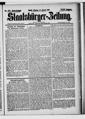 Staatsbürger-Zeitung vom 16.08.1898