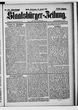 Staatsbürger-Zeitung on Aug 18, 1898