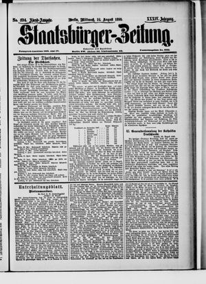 Staatsbürger-Zeitung vom 24.08.1898