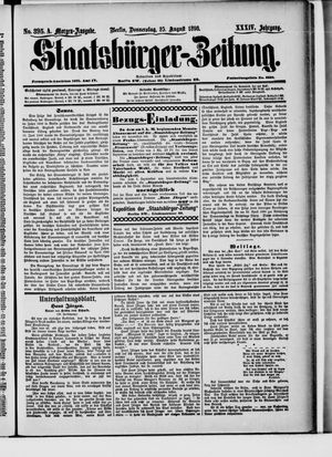 Staatsbürger-Zeitung on Aug 25, 1898