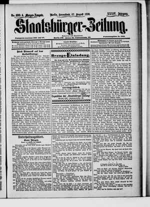 Staatsbürger-Zeitung on Aug 27, 1898