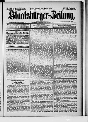 Staatsbürger-Zeitung on Aug 30, 1898