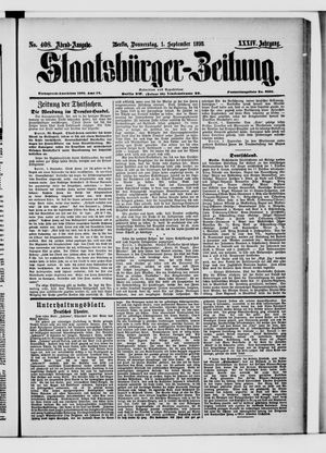 Staatsbürger-Zeitung on Sep 1, 1898