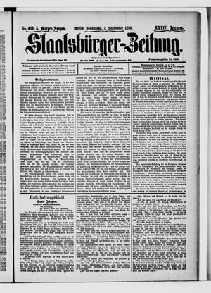 Staatsbürger-Zeitung on Sep 3, 1898