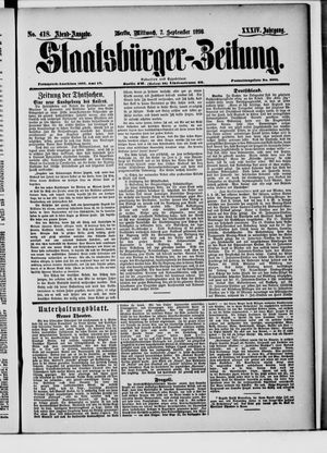 Staatsbürger-Zeitung vom 07.09.1898