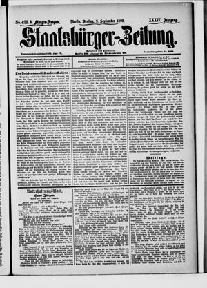 Staatsbürger-Zeitung vom 09.09.1898