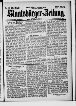 Staatsbürger-Zeitung vom 09.09.1898