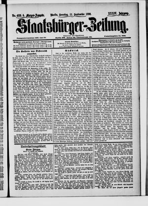 Staatsbürger-Zeitung on Sep 11, 1898