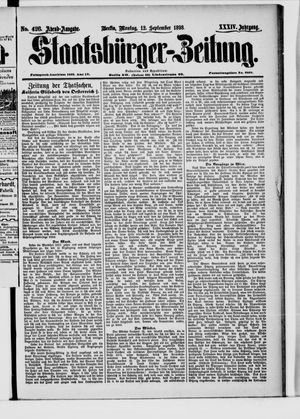 Staatsbürger-Zeitung vom 12.09.1898