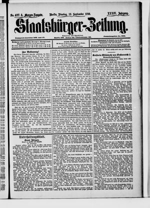 Staatsbürger-Zeitung vom 13.09.1898