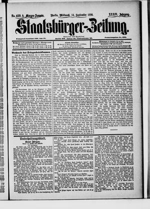 Staatsbürger-Zeitung vom 14.09.1898