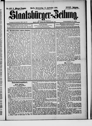 Staatsbürger-Zeitung vom 15.09.1898