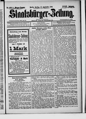 Staatsbürger-Zeitung vom 16.09.1898