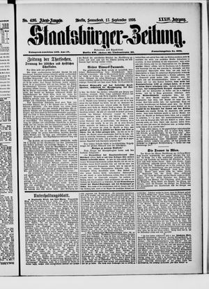 Staatsbürger-Zeitung vom 17.09.1898