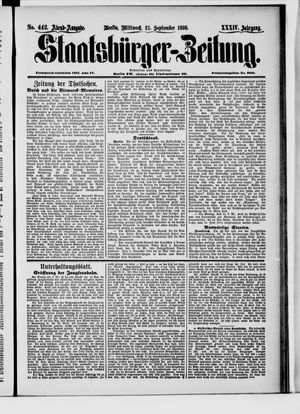 Staatsbürger-Zeitung vom 21.09.1898