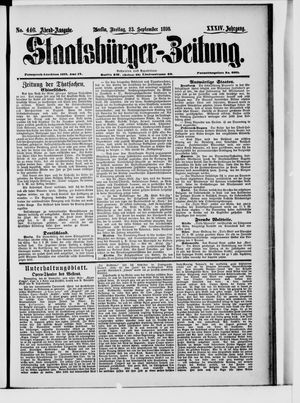 Staatsbürger-Zeitung vom 23.09.1898