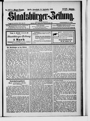 Staatsbürger-Zeitung vom 24.09.1898