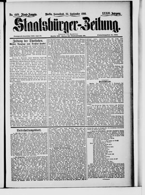 Staatsbürger-Zeitung vom 24.09.1898