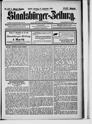 Staatsbürger-Zeitung vom 25.09.1898