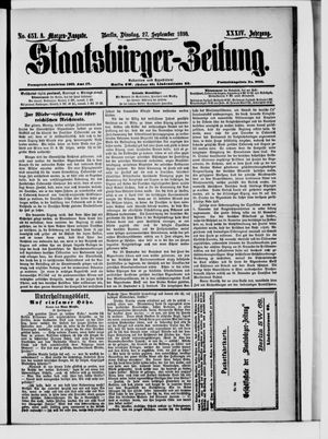 Staatsbürger-Zeitung vom 27.09.1898