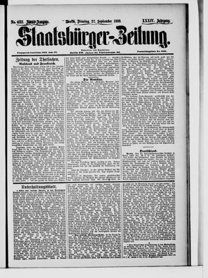 Staatsbürger-Zeitung on Sep 27, 1898