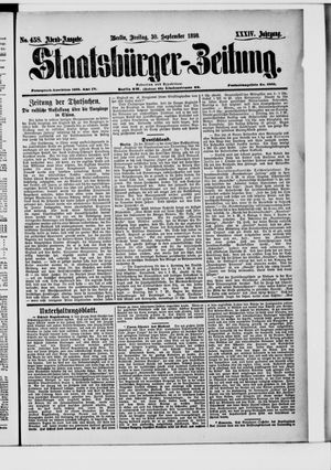 Staatsbürger-Zeitung vom 30.09.1898