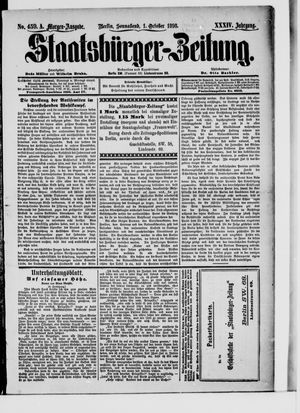 Staatsbürger-Zeitung vom 01.10.1898