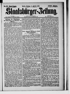 Staatsbürger-Zeitung vom 11.10.1898