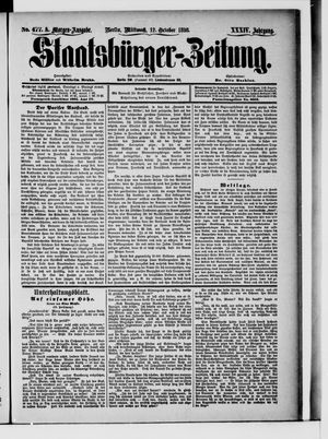 Staatsbürger-Zeitung vom 12.10.1898
