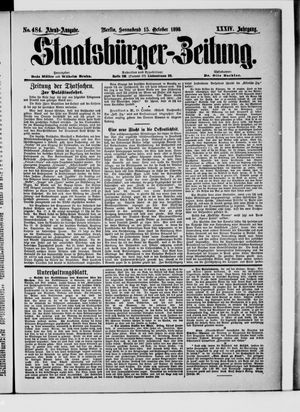 Staatsbürger-Zeitung vom 15.10.1898