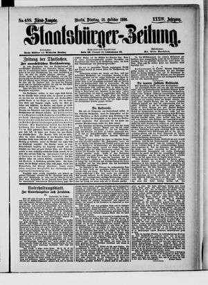 Staatsbürger-Zeitung vom 18.10.1898